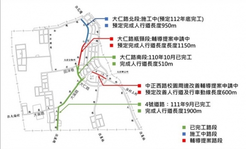 彰化縣大村鄉友善人本環境建構路網圖