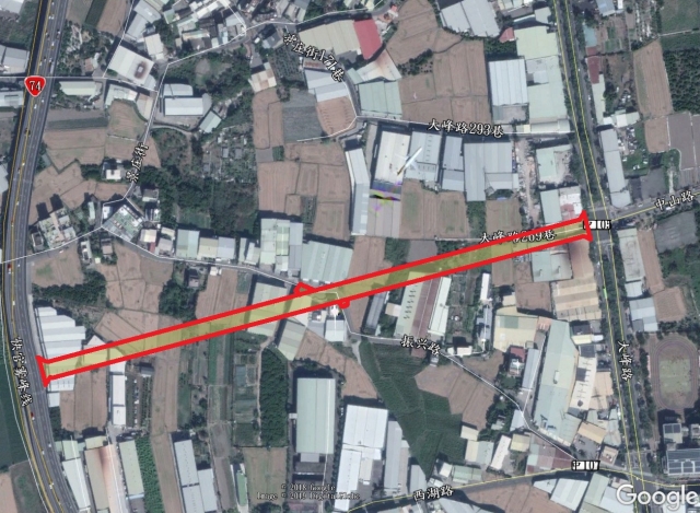 ↑大里區草湖地區聯外道路(含AI-005延伸)新闢工程位置圖