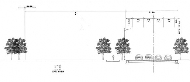 ↑高雄計畫區(明誠四路至美術館路)斷面圖示意圖