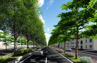 &uarr;道路模擬示意圖