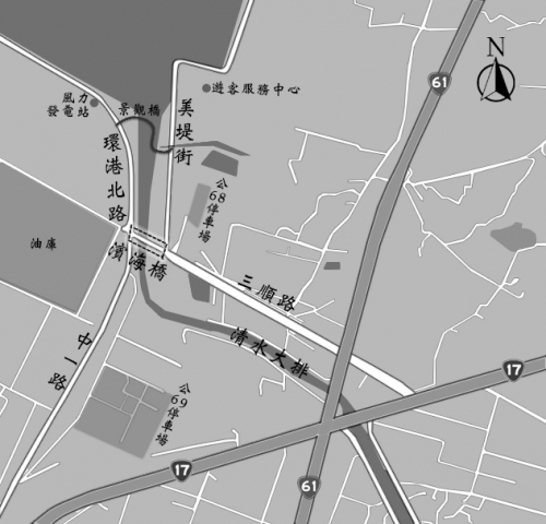 &uarr;清水區濱海橋改建工程位置圖