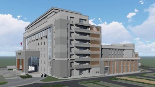 &uarr;從臺灣彰化地方檢察署建築本體透視圖1