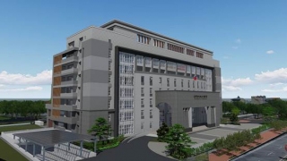 &uarr;從臺灣彰化地方檢察署建築本體透視圖2