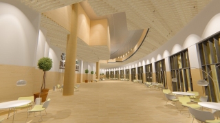 &uarr;雲科大禮堂內部整修後透視圖-1