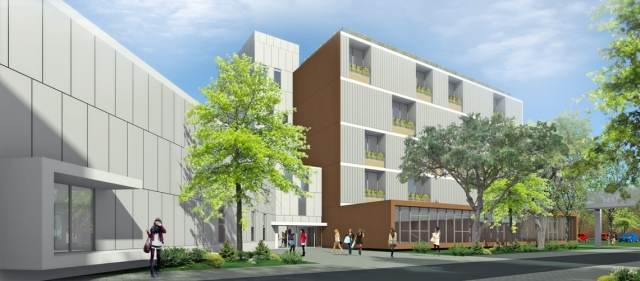  ↑臺南女中圖資藝文館新建工程透視圖（南工處提供）