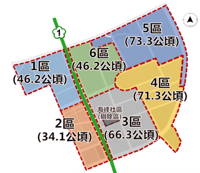 高雄橋頭科學園區公共工程6區標案位置圖