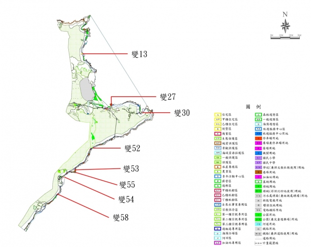 ↑變更東北角海岸(含大溪海岸及頭城濱海)風景特定區計畫(公共設施用地專案通盤檢討)需簽訂協議書變更案位置示意圖