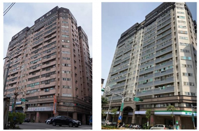 圖2 桃園整建維護補助案更新前後對照圖（宏國中壢新城）