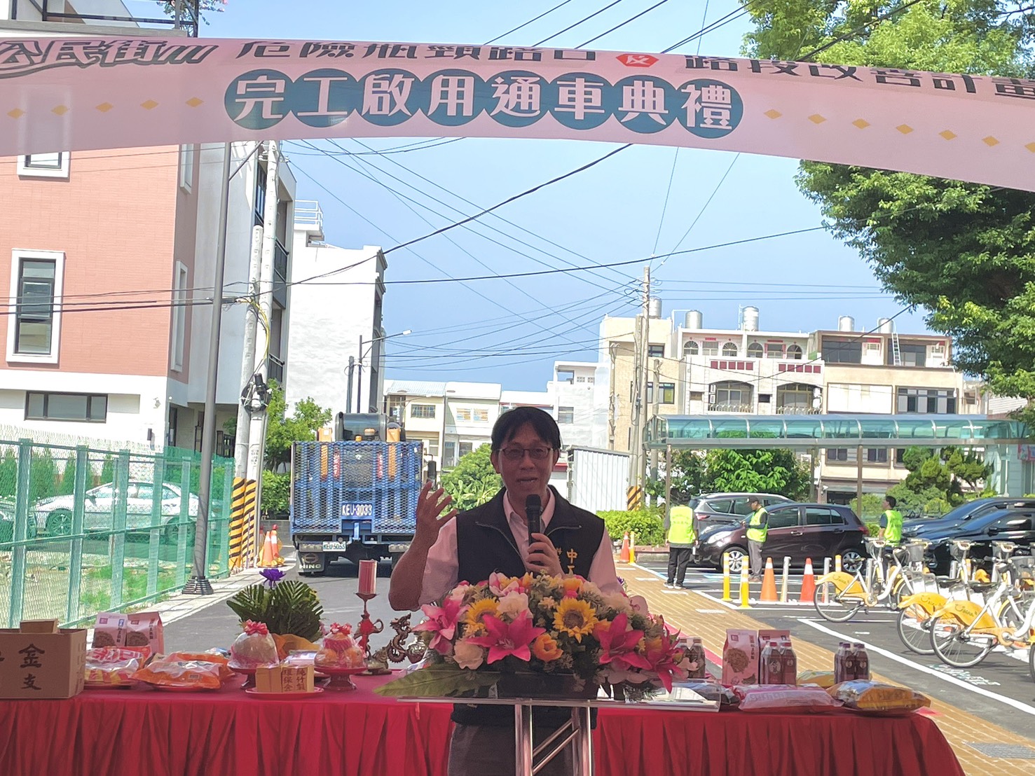 內政部國土管理署今（8）出席「苑裡鎮公民街危險瓶頸路口及路段改善計畫」完工通車典禮_致詞.jpg