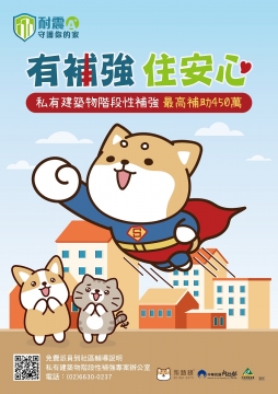 有補強,住安心,私有建築物階段性補強,最高補助450萬