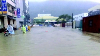 民國99年9月凡那比颱風侵襲，鼓山區淹水情形