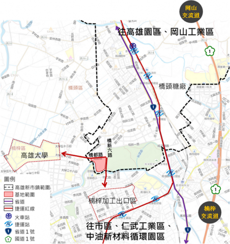 ↑聯外交通優勢示意圖