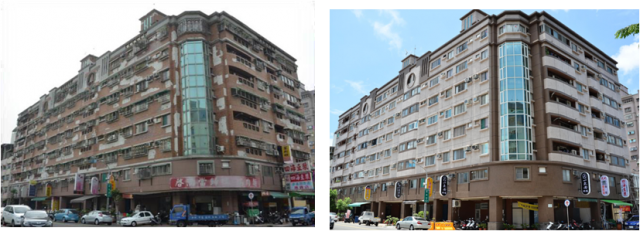圖2　整建維護補助案更新前後對照圖（高雄公園人生社區）