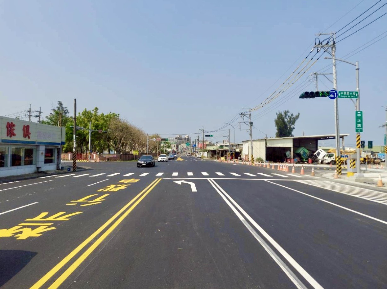 臺南市「學甲區六號道路」路口照片
