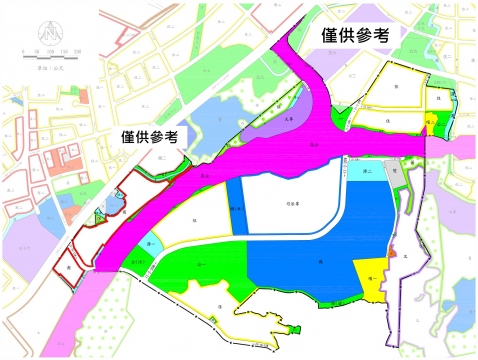 內政部都市計畫委員會112年5月2日審議通過之土地使用計畫示意圖