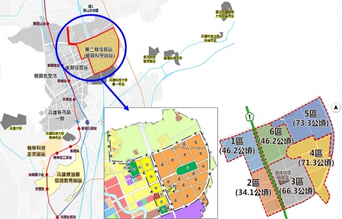 高雄橋頭科學園區公共工程6區標案位置圖
