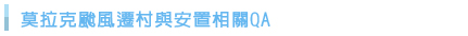 莫拉克颱風遷村與安置相關QA