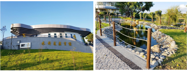 鳳山再生水廠水科技教育館及景觀照(取自藍鯨水科技股份有限公司官網)