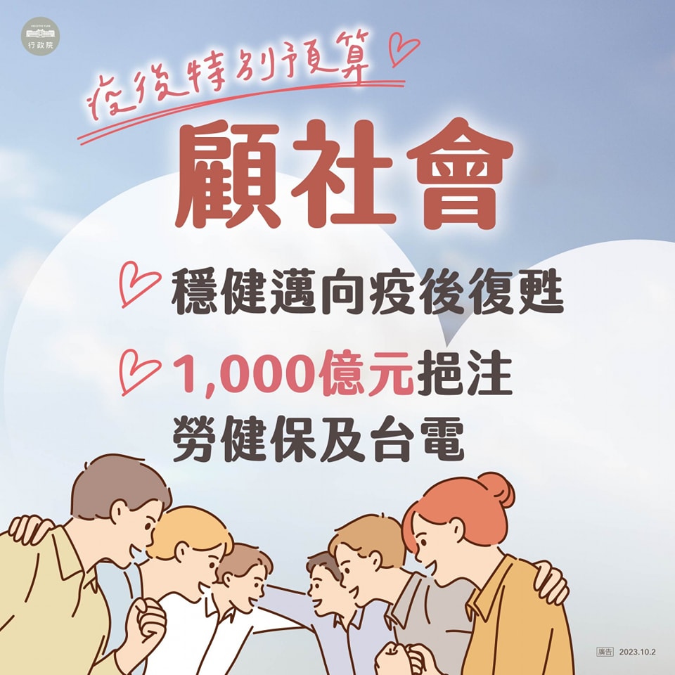 疫後特別預算 顧社會