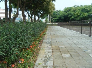 ↑宜蘭縣冬山鄉照安路通學步道改善工程好