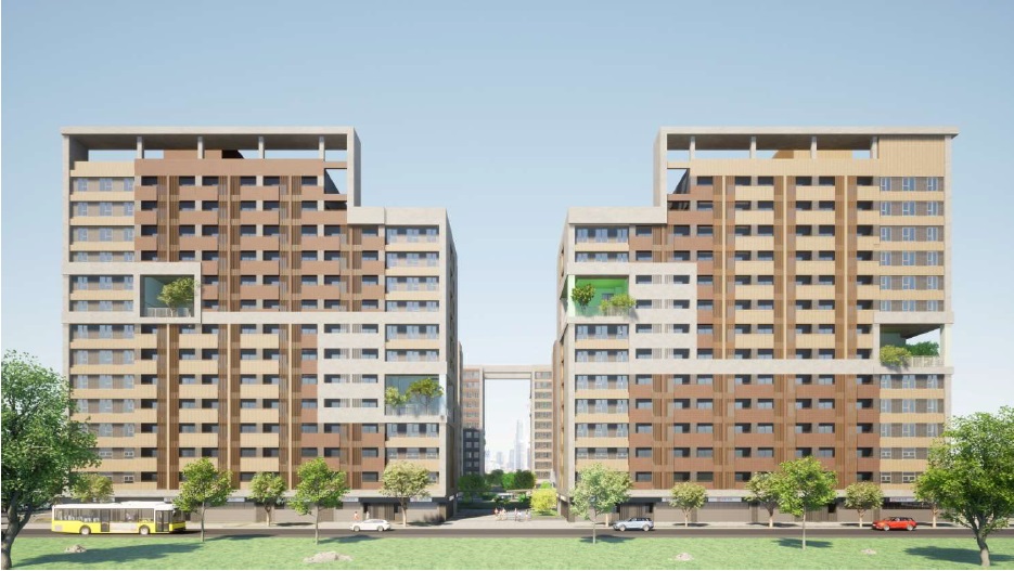 臺南市安南區「和順安居」社會住宅完工模擬圖