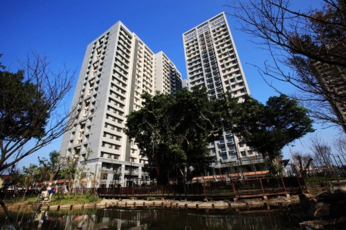 圖1板橋浮洲合宜住宅第一區A2基地建築外觀實景圖